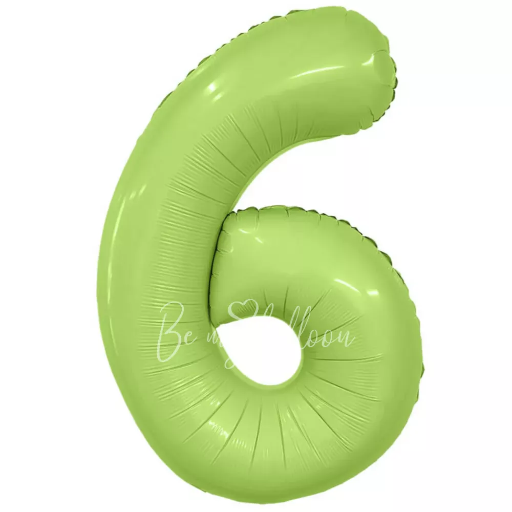 40" Foil numbers 6 Mystic Pistachio