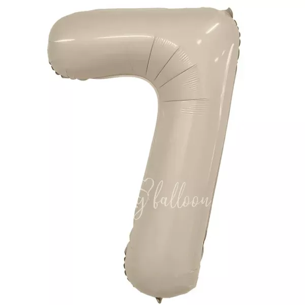 40" Foil numbers 7 Mystic Cream