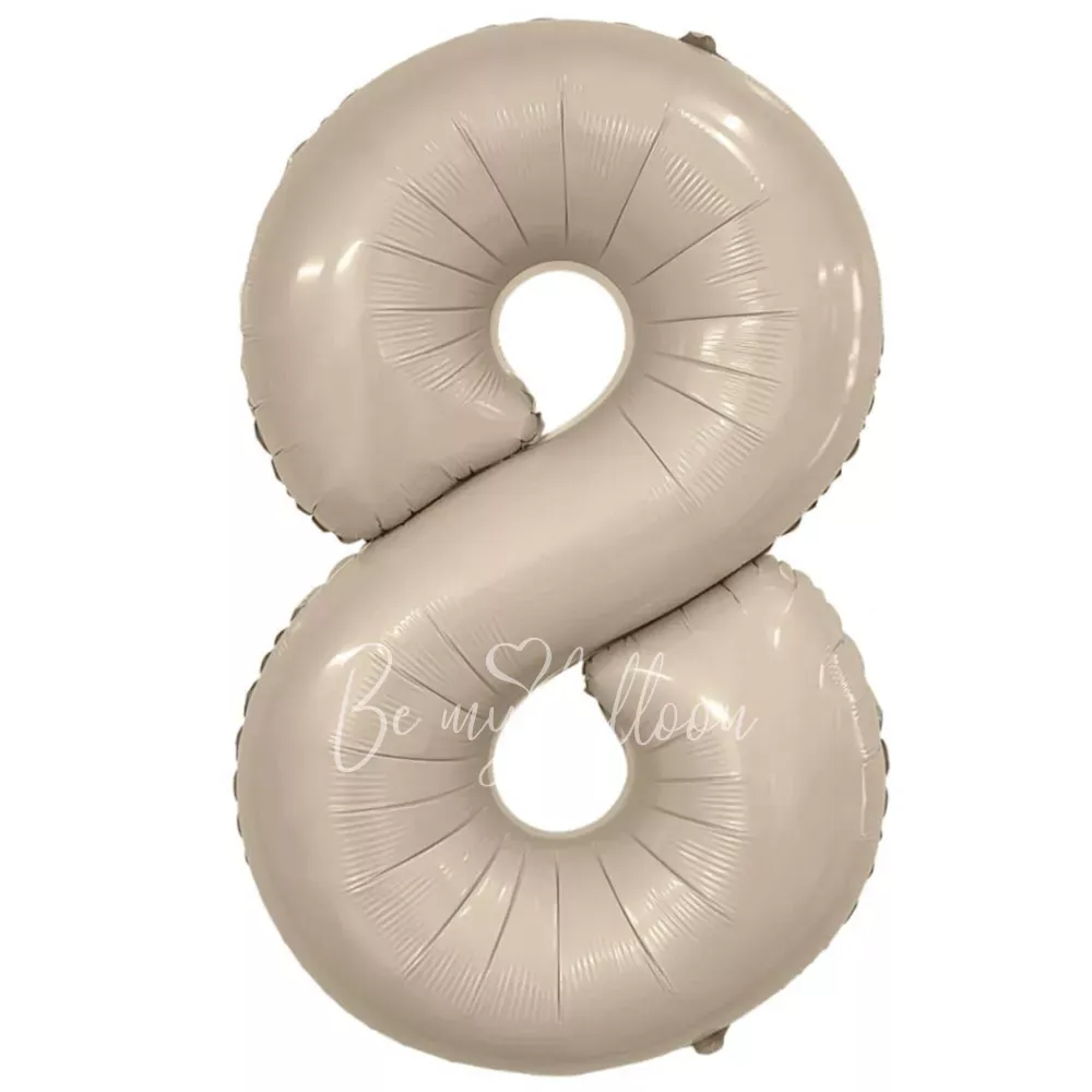 40" Foil numbers 8 Mystic Cream
