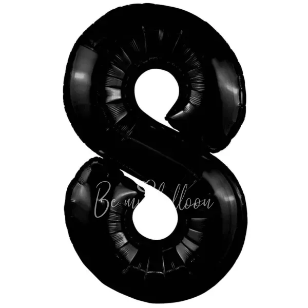 40" Foil numbers 8 Black 