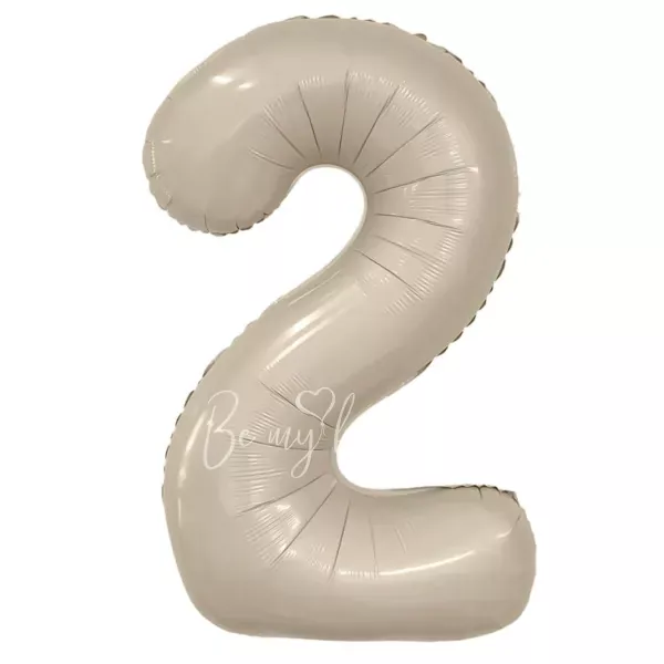 40" Foil numbers 2 Mystic Cream