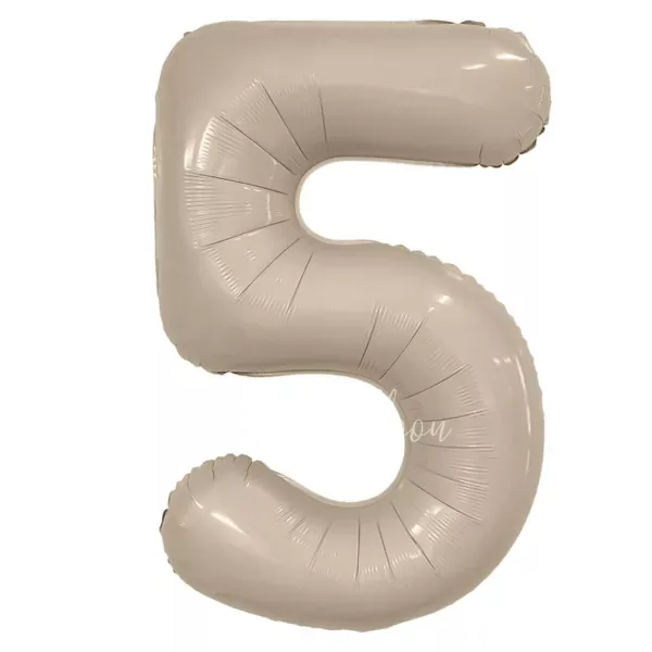 40" Foil numbers 5 Mystic Cream