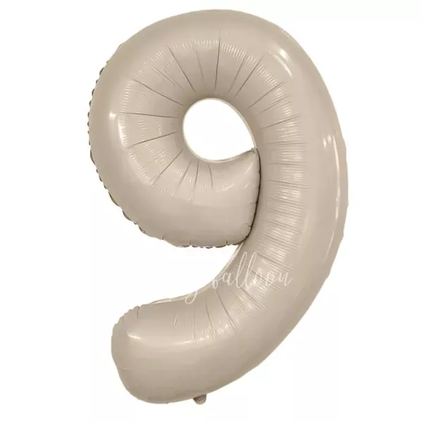 40" Foil numbers 9 Mystic Cream