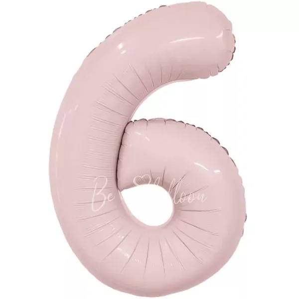 40 " الهيليوم احباط لمعان روز مسحوق رقم 6 بالون