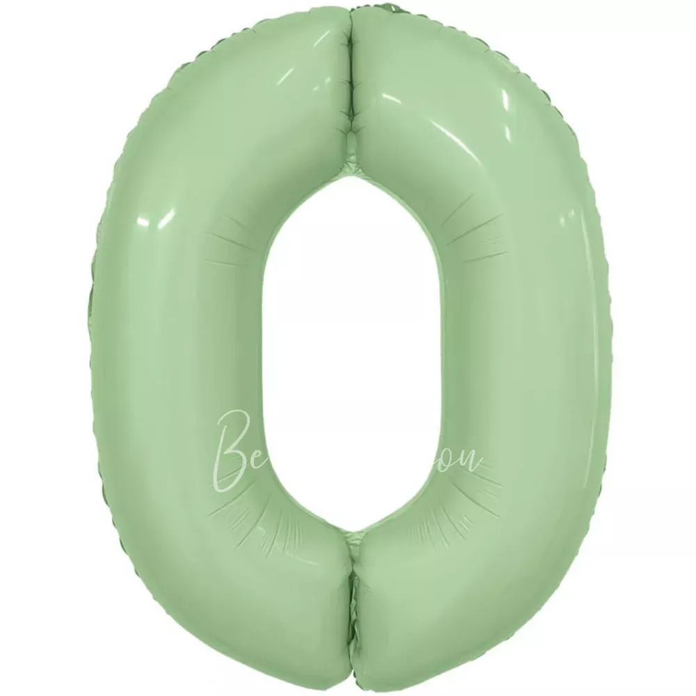 40" Гелевая Цифра "0" из фольги Олива