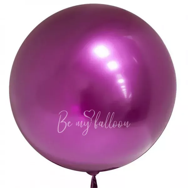 18" Helium foil gloss Fuchsia 3D Sphere balloon