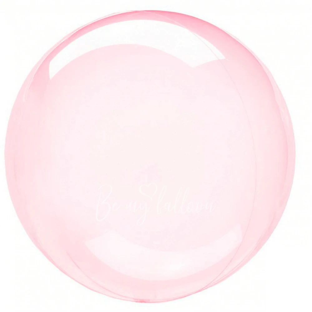 18" Helium foil gloss Transparent Pink 3D Sphere balloon