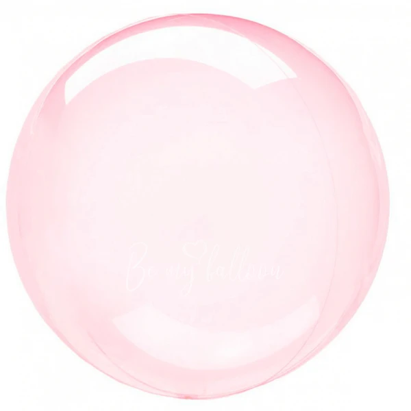 18" Helium foil gloss Transparent Pink 3D Sphere balloon