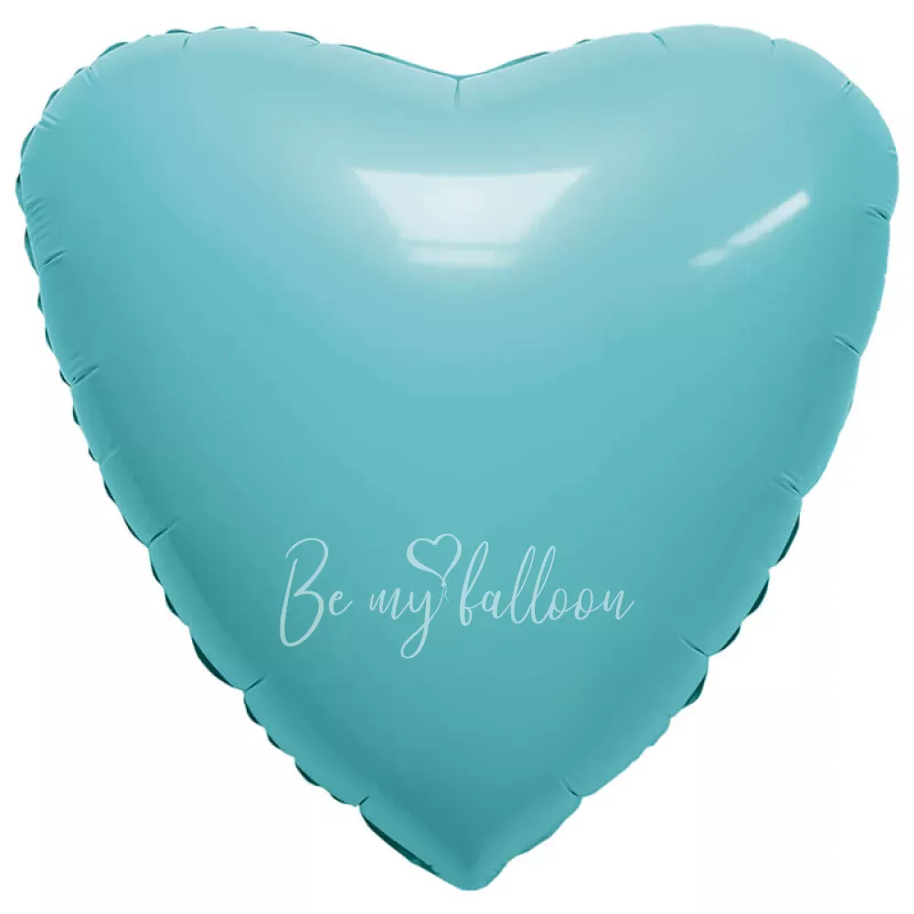18" Aquamarine heart foil shape