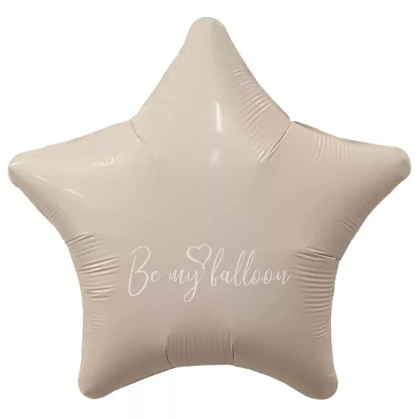 18" Воздушный шар из фольги Звезда кремовая