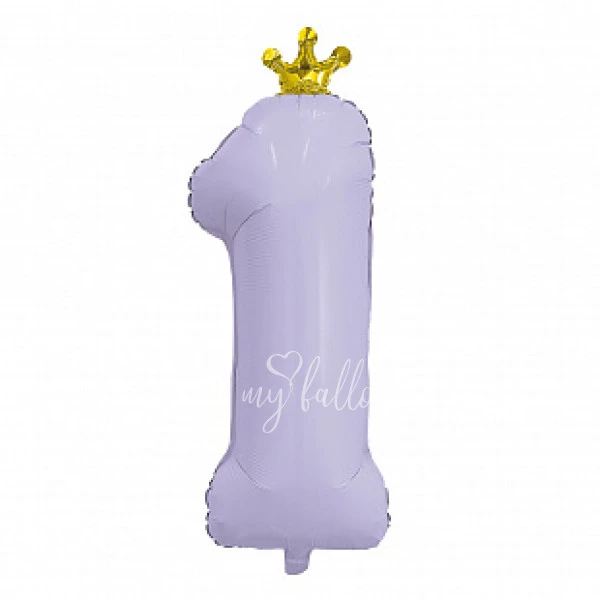 32" The number "1" with a crown of Lavender in the package