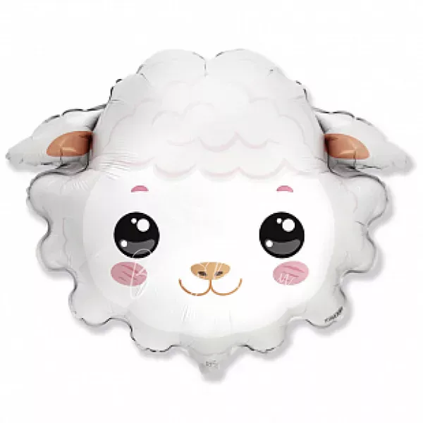 Foil Ball Lamb Head Figure