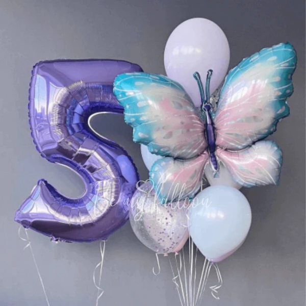 Set of balloons with the number "Butterfly"