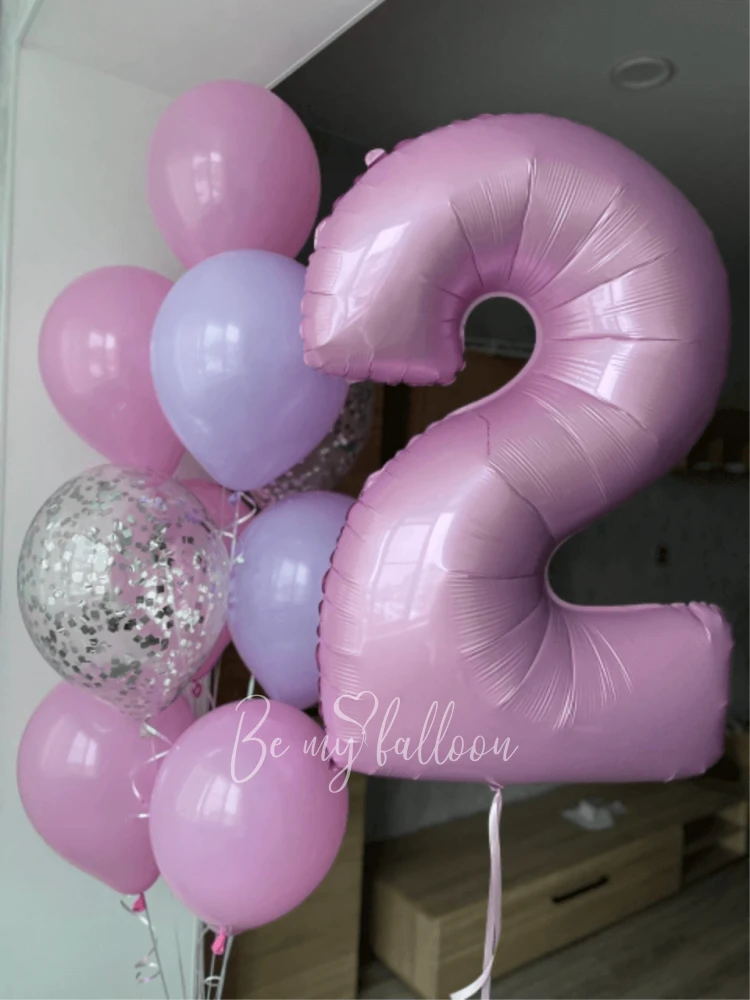 Set of balloons with the number "Pink mood"