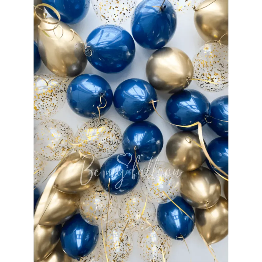 Balloons under the ceiling "Blue and gold dream"