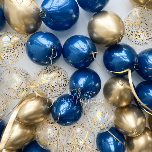 Balloons under the ceiling "Blue and gold dream"