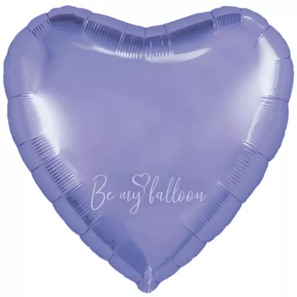 19" Helium foil gloss Lilac Heart balloon