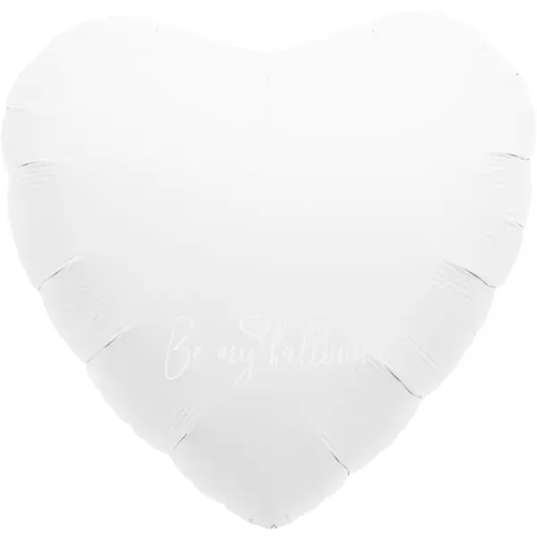 30" Helium foil gloss White Heart balloon