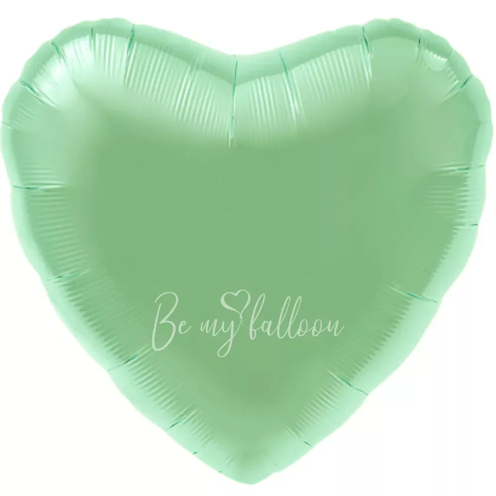 19" Helium foil gloss Lime Heart balloon