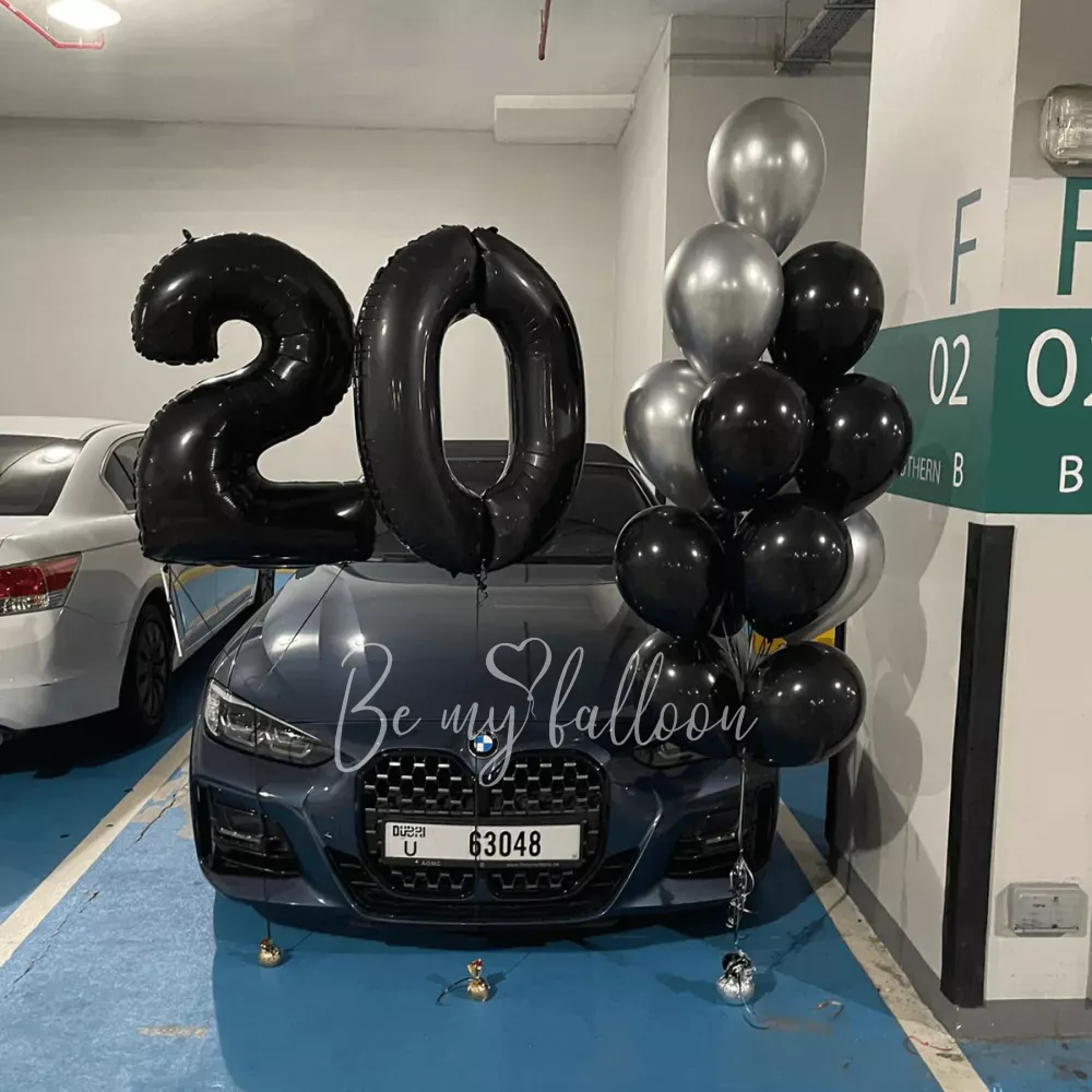 40" Foil numbers 2 Black 