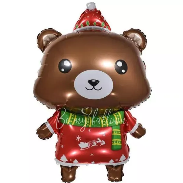 33" Helium foil Christmas Bear balloon