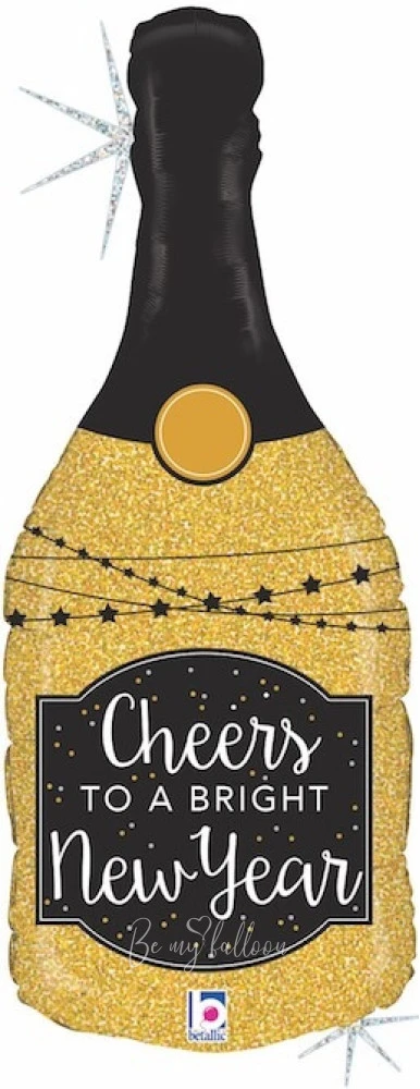 36" Helium foil Champagne Bottle balloon