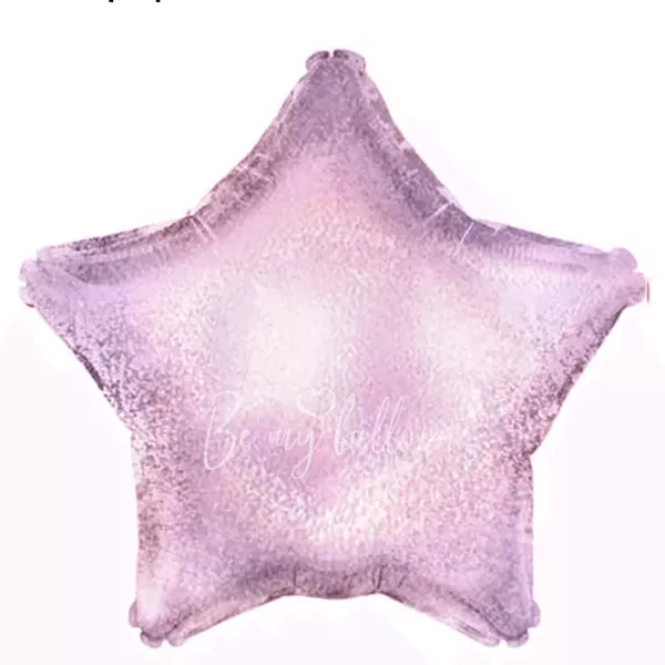 18" Шар из фольги Звезда розовый голография 