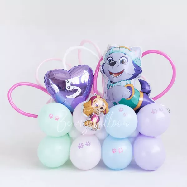 Композиция из воздушных шаров на день рождения из Щенячьего патруля
