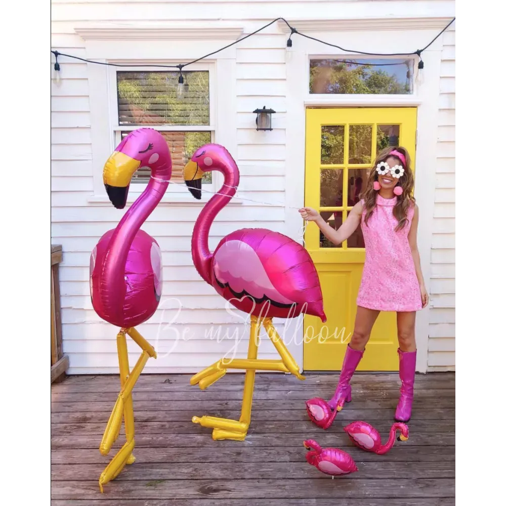 86x172cm Air-filled foil Flamingo air walker balloon