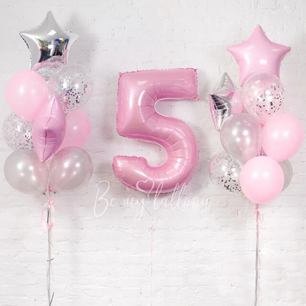 Happy 5th Birthday balloon bouquet