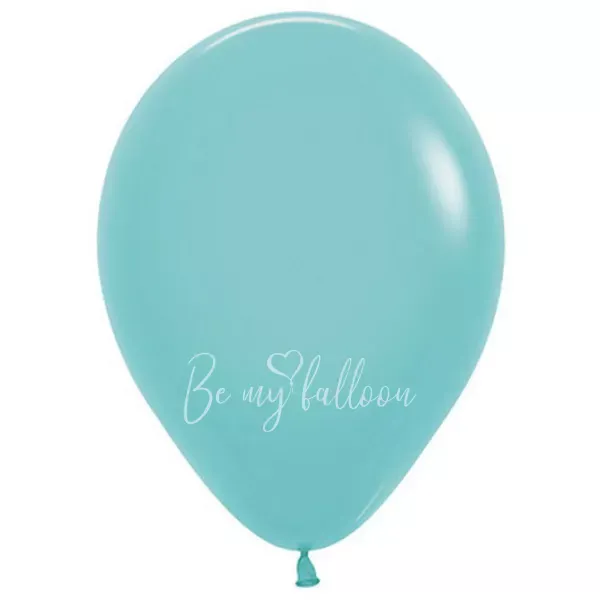 12" Helium fashion aquamarine 037 plain balloon