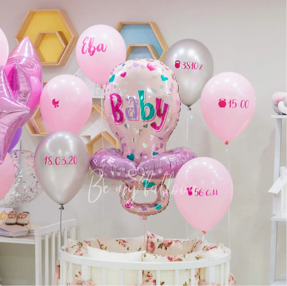 29" Helium foil pink Baby's Pacifier balloon