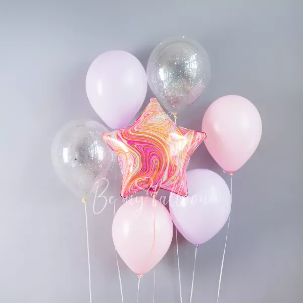 The marble star! Balloon bouquet
