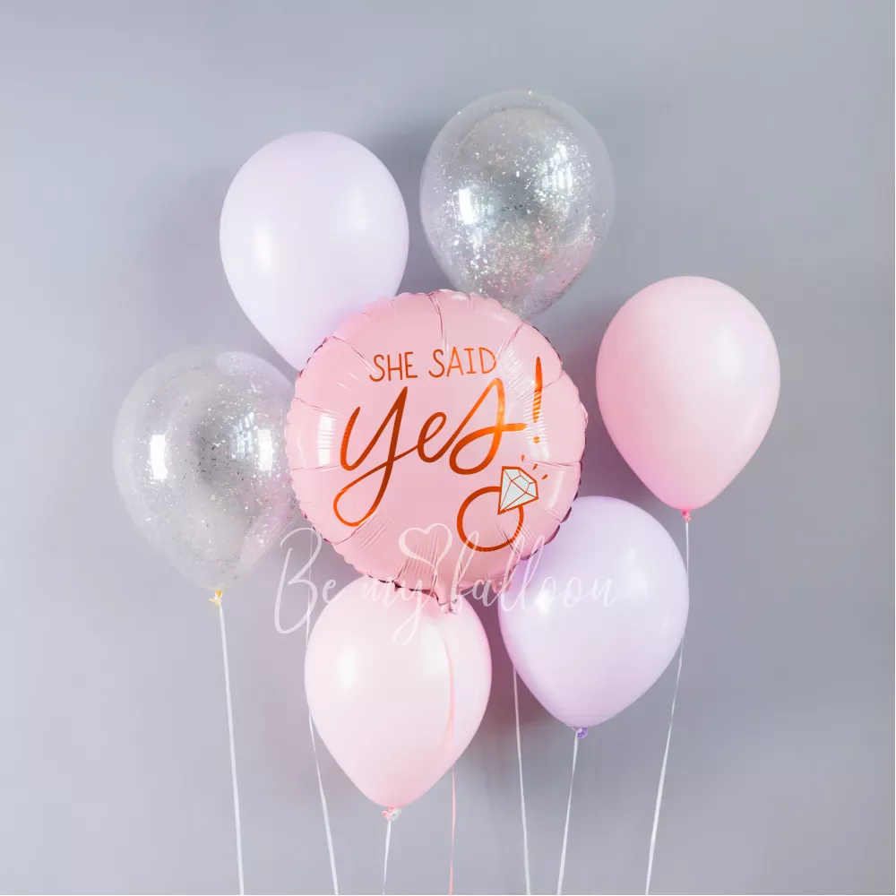 She said Yes! Balloon bouquet