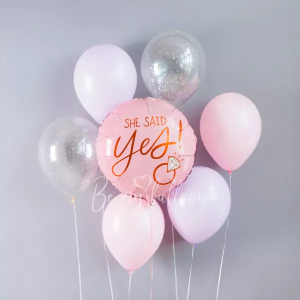 She said Yes! Balloon bouquet