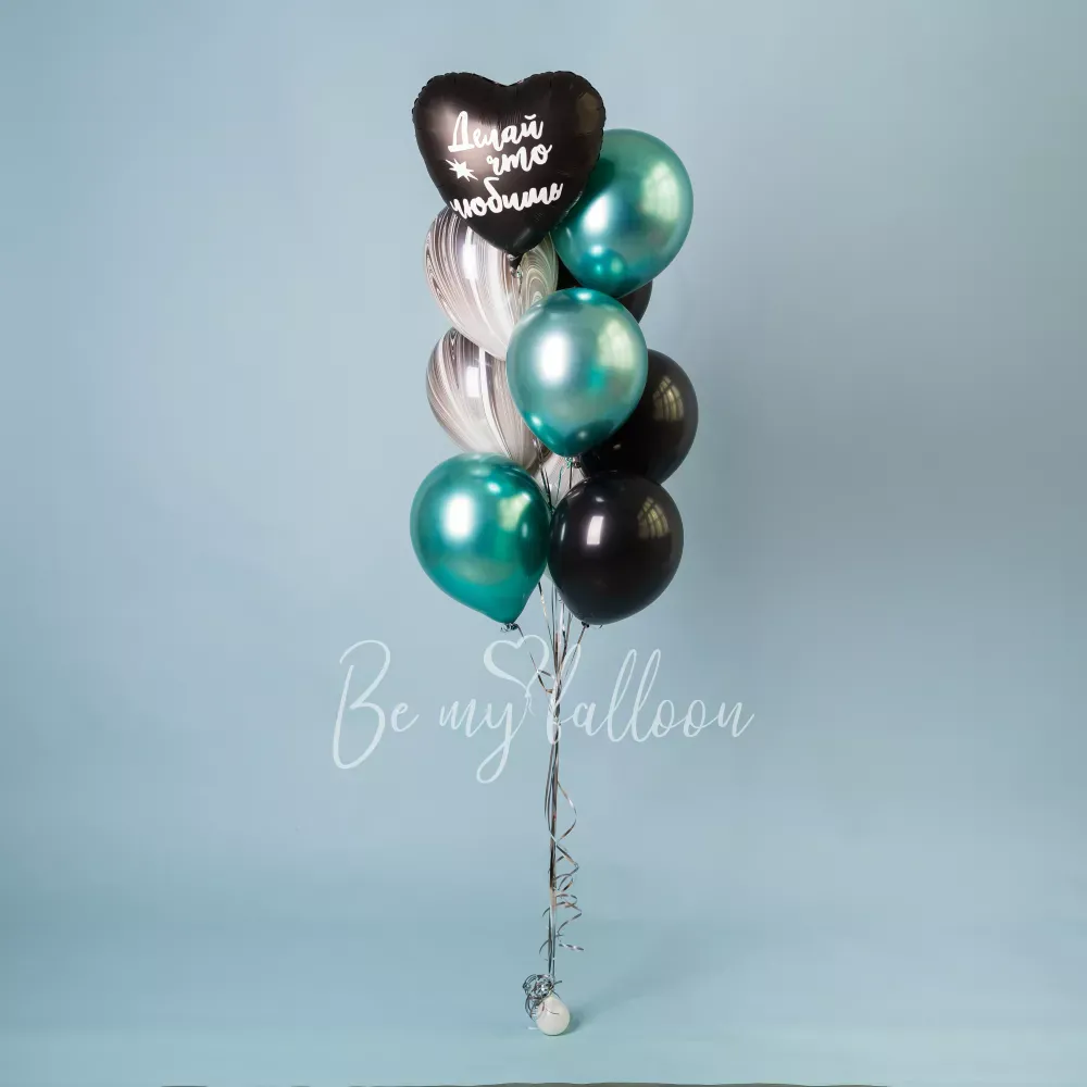 The Black Heart! balloon bouquet