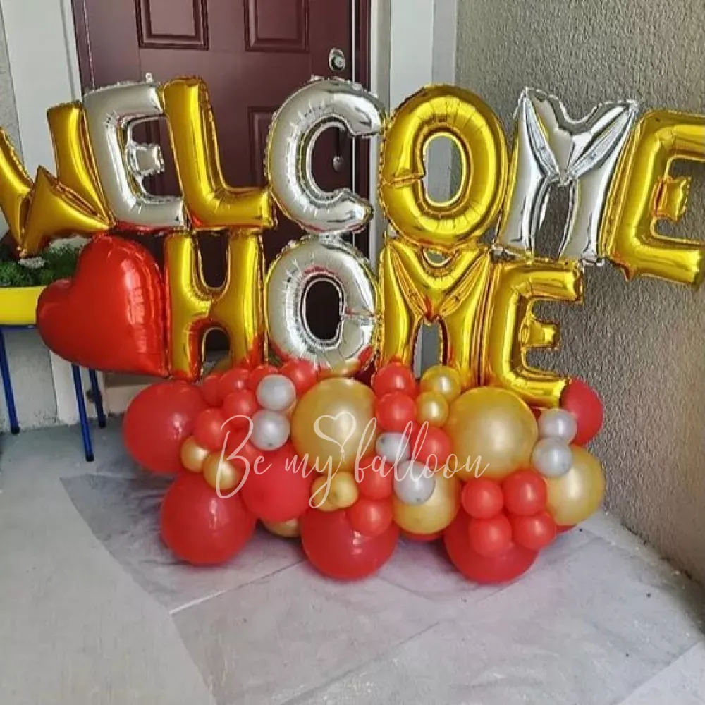 Welcome Home balloon composition