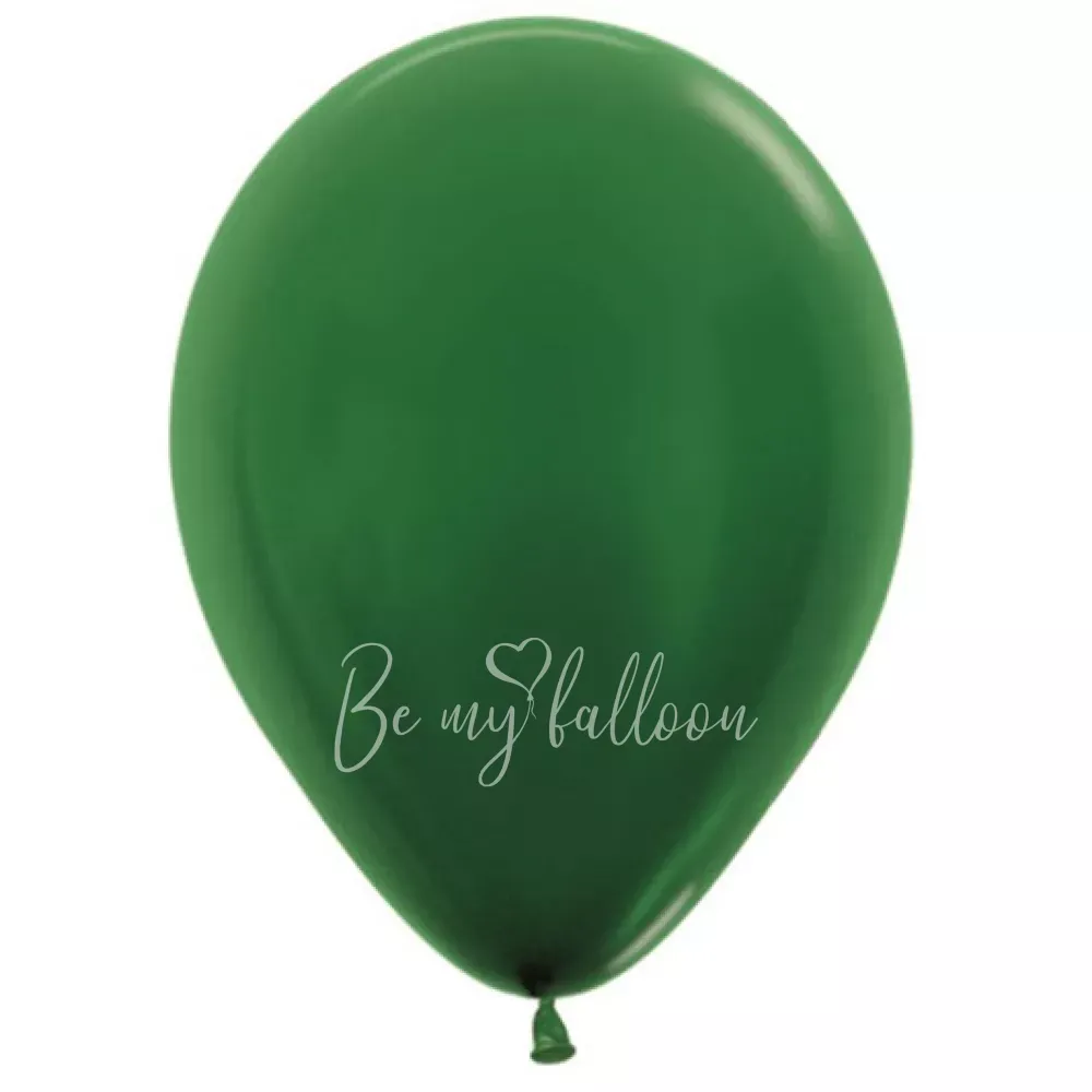 12" Helium metallic forest green 530 plain balloon