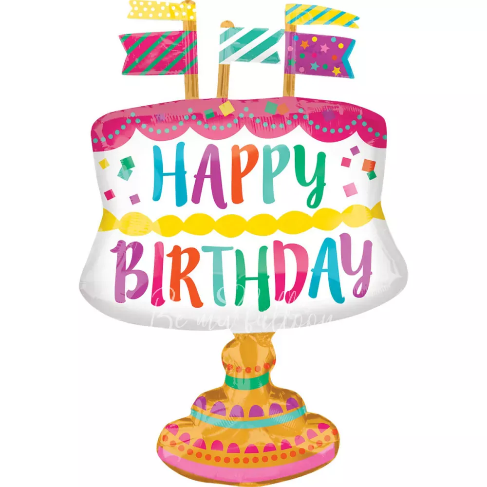 55*76 سم بالون هيليوم فويل كيكة عيد الميلاد