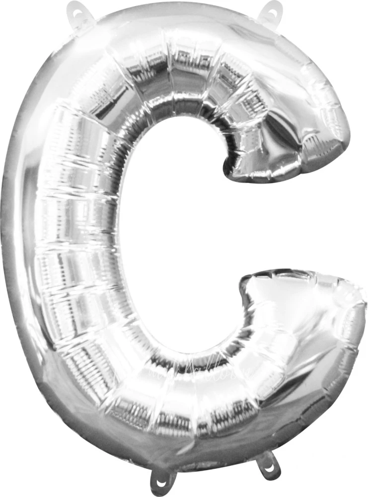 40" بالون هيليوم فويل حرف C اللون فضي لامع