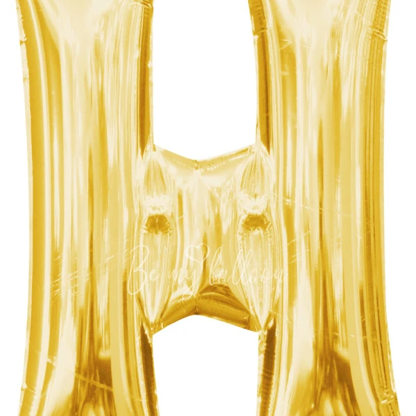 40" بالون هيليوم فويل حرف H اللون ذهبي لامع
