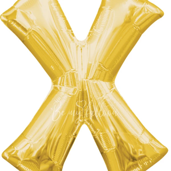 40" Шар из фольги Буква X золотой глянец