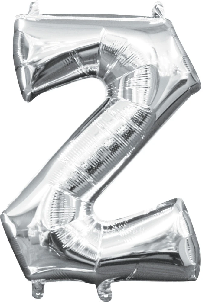 40" Helium foil gloss Silver Letter Z balloon