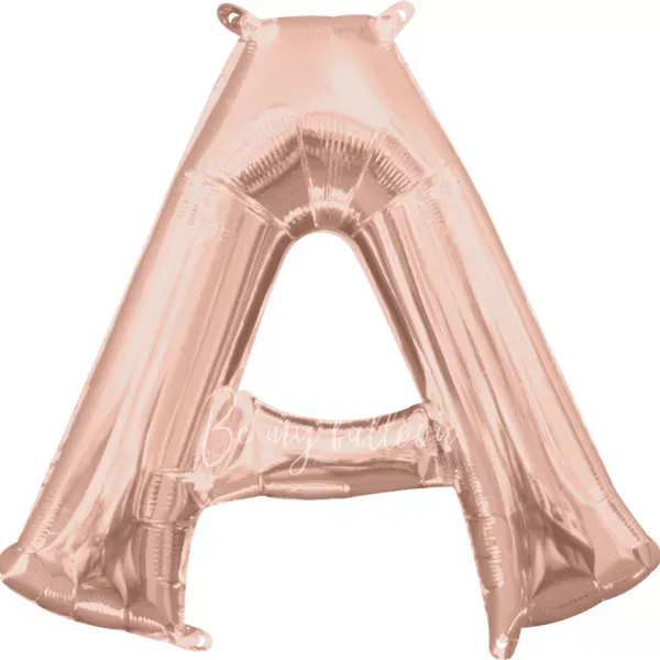 40" Шар из фольги Буква A розовое золото глянец