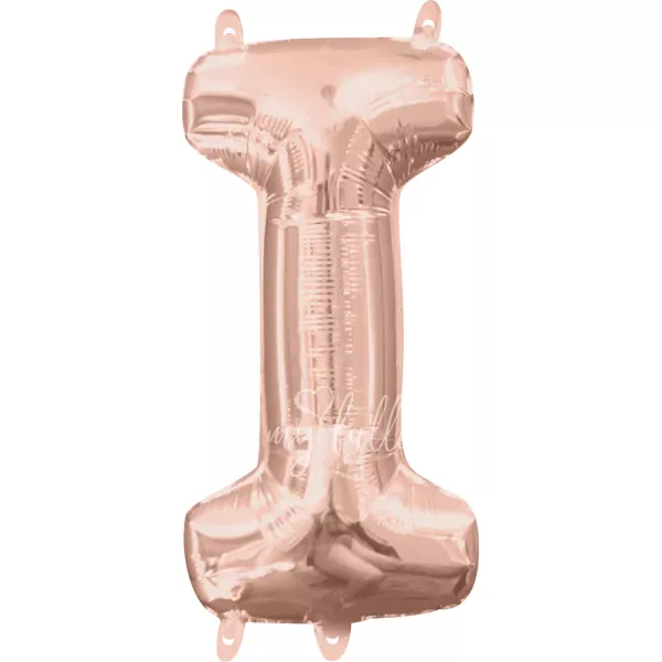 40" Шар из фольги Буква I розовое золото глянец