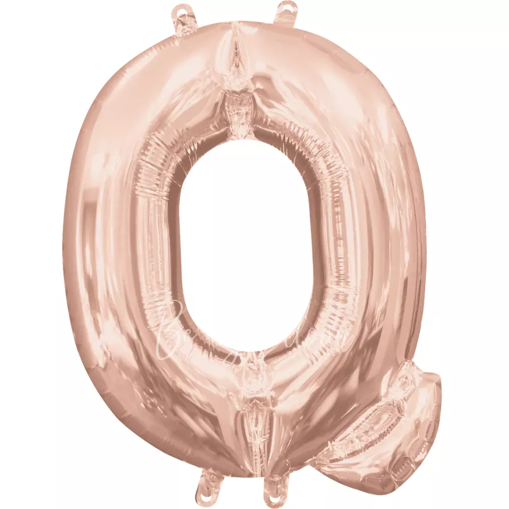 40" Шар из фольги Буква Q розовое золото глянец