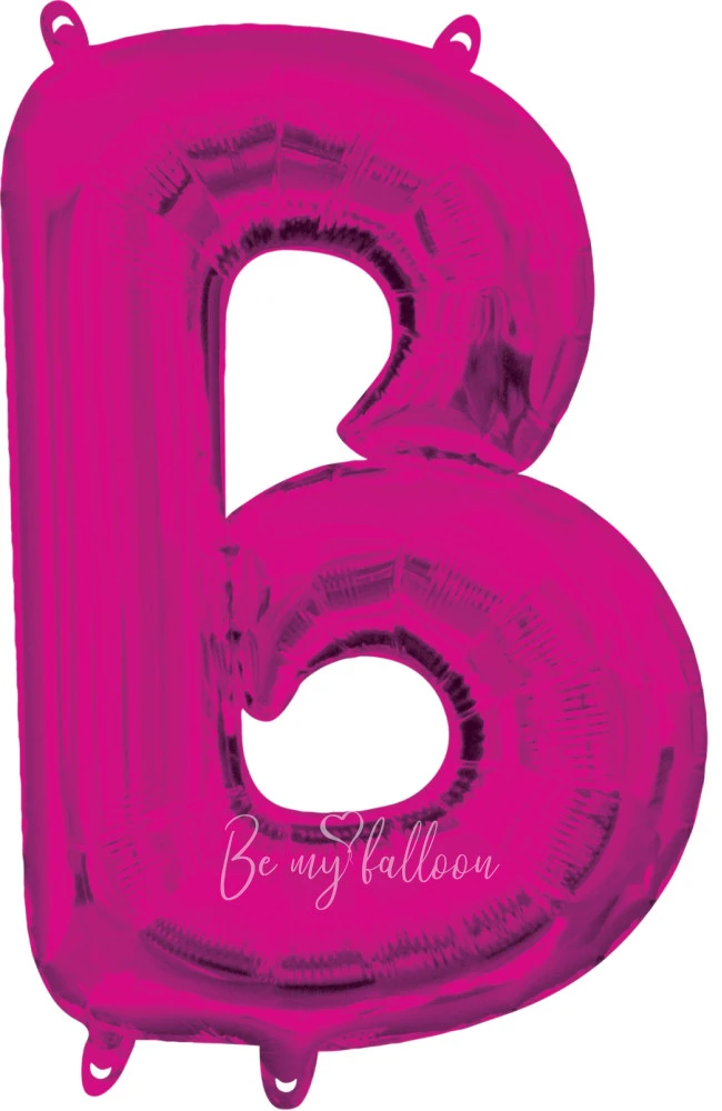 40" Helium foil gloss Fuchsia Letter B balloon