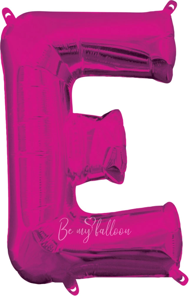 40" Helium foil gloss Fuchsia Letter E balloon