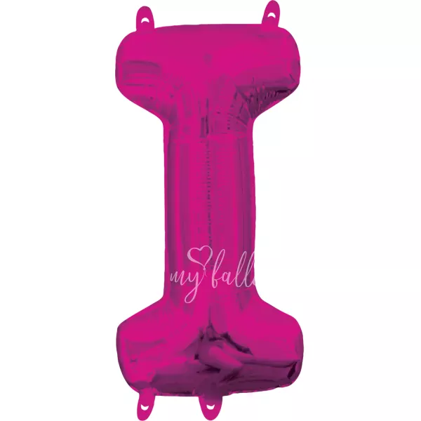 40" بالون هيليوم فويل حرف I اللون فوشيا لامع
