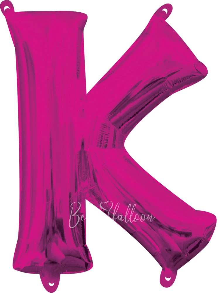 40" Helium foil gloss Fuchsia Letter K balloon